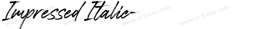 Impressed Italic字体转换